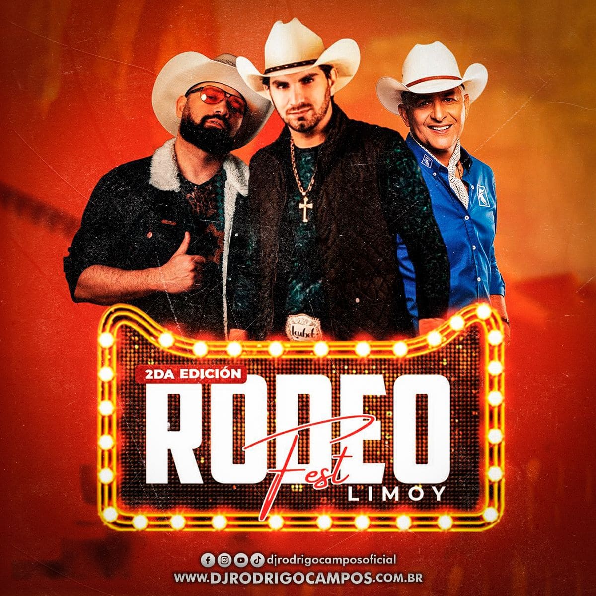 Cavaleiro em ação durante o Rodeio Sertanejo com música ao fundo