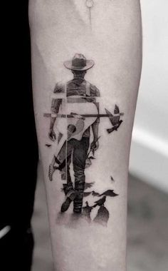 Tatuagens country representando cavalos e elementos da cultura country