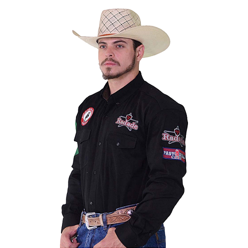 Cowboy dressed in traditional rodeo attire showcasing Western fashion.