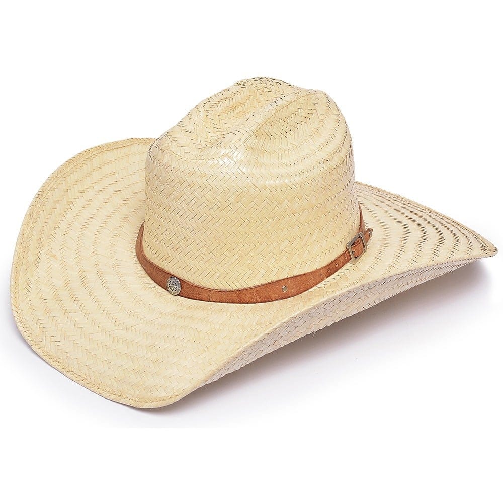 Chapéu masculino de palha carnaúba na cor bege, típico da moda country.