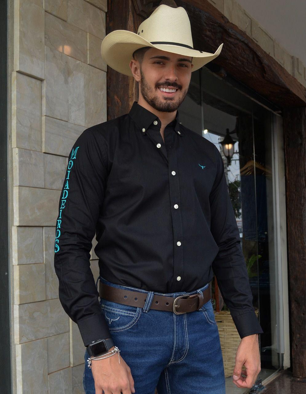 Camisa Country Masculina Moiadeiros Manga Longa - Ref. CML.2166 em estilo country