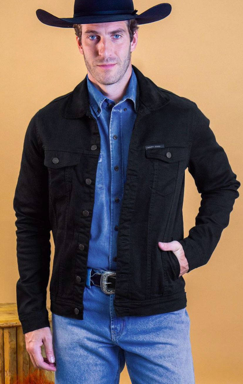 Jaqueta Masculina Trucker Preto - Horse Company