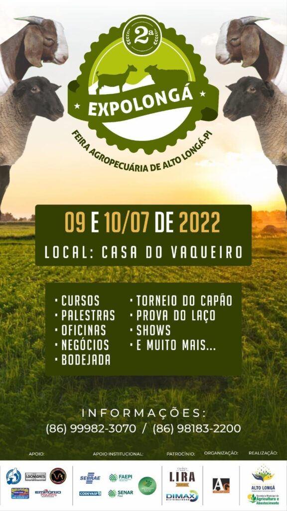 Feira Agropecuária de Alto Longá, com expositores e visitantes trocando conhecimentos sobre práticas do campo.