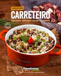 Panelinhas do Brasil - Essa panelinha é uma releitura do tradicional arroz carreteiro do sul do Brasil. Deliciosa combinação de carreteiro gaúcho com charque bovino, queijo muçarela, cebolinha, pimenta biquinho e manjericão.