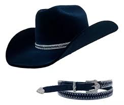 Kit Chapéu Country Americano Com Bandinha + Bandinha Extra