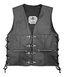 Colete De Couro Tennessee - Masculino Motociclista Motoclube Johnny Bordados