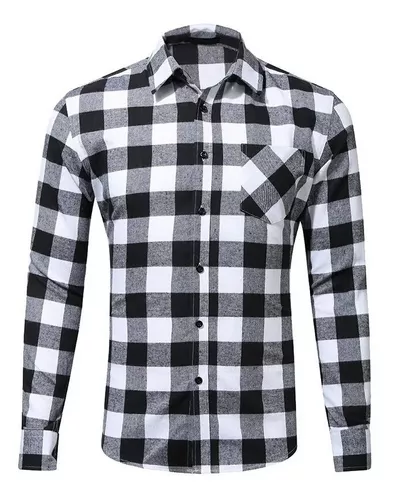 Camisa Xadrez Masculina Manga Longa Lenhador Slim Verão Seven Avl