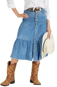 Saia Jeans Longa West Dust Crystal 28938