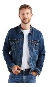 Jaqueta Masculina Levi's Jeans Azul Com Bolsos R: 723340322 | Parcelamento sem juros