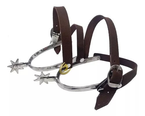 Espora Inox Barata Para Adulto Roseta 7 Bicos + Correia