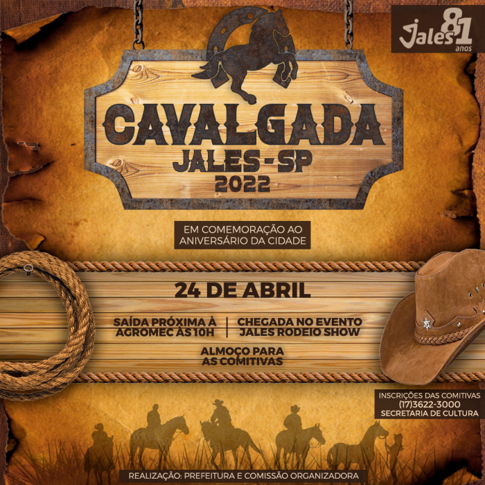 Regional Hoje - Prefeitura de Jales vai realizar tradicional Cavalgada no dia 24 de abril