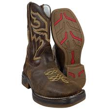 Bota Texana Masculina Capelli Boots Café - Ref. 8219 - Badana