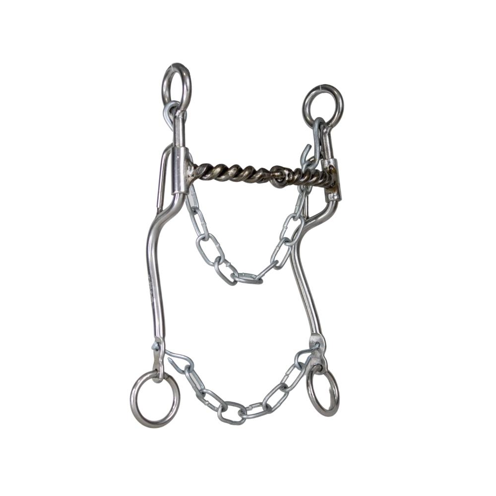 Freio Bridão Inox Com Perna S E Bocal Torcido Grosso all.horse