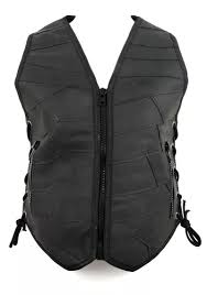 Colete Feminino Em Couro Motociclista/motoclub/motoqueir 11f