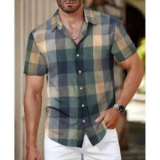 Camisa Xadrez Manga Curta Ou Longa Masculina