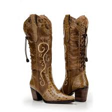 Bota Country Feminina Capelli Boots King Croco Caramelo