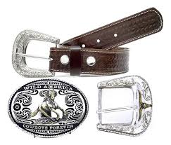 Cinto Masculino Country Couro E Fivela Cowboy Muladeiro Top
