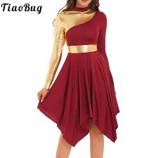 Mulheres Metálico Louvor Vestido de Dança Lírica, Manga Comprida, Igreja, Sinfonia, Trajes de Adoração, Performance Dancewear, Novo - AliExpress