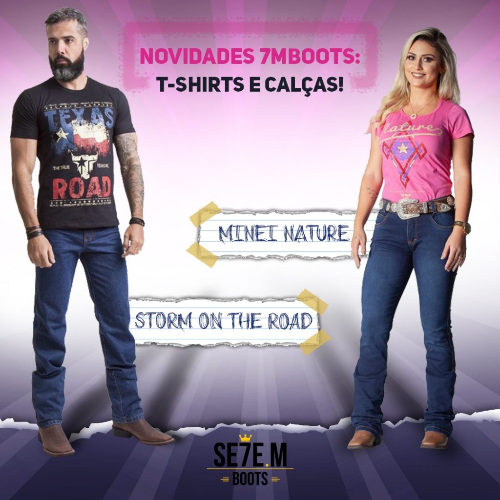 t-shirts e calças country