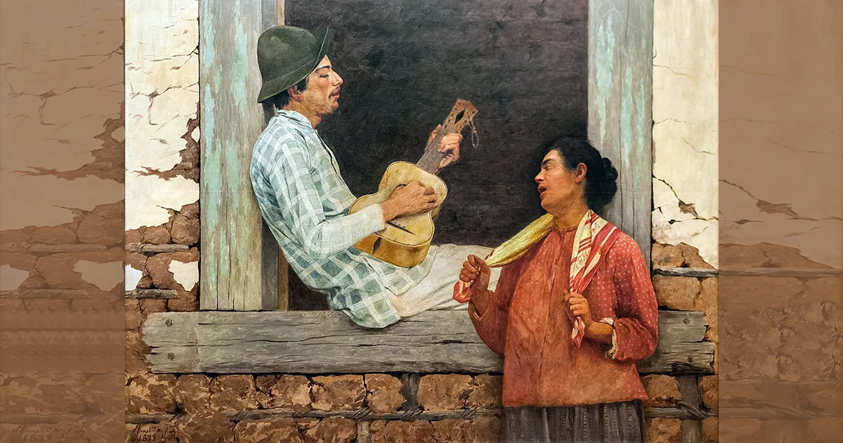 Imagem representativa da música caipira, simbolizando a cultura brasileira e suas raízes rurais.