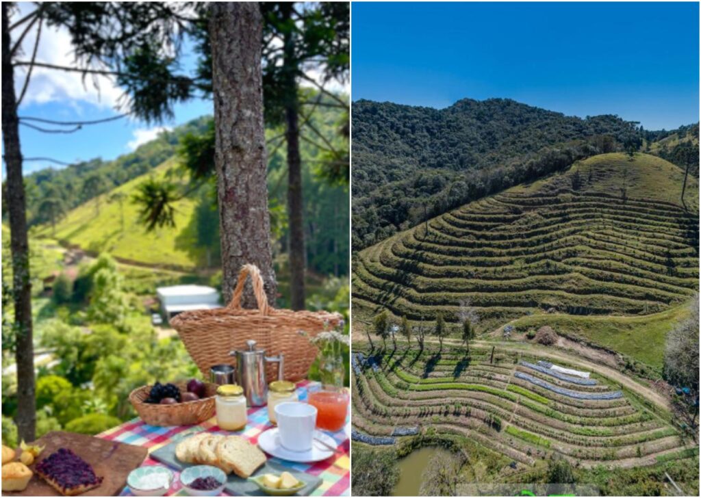 Turismo rural em Santa Catarina com acomodações confortáveis e estilo country.