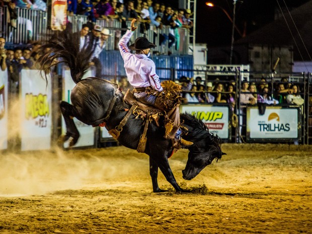 Montaria em Cavalos em um rodeio country