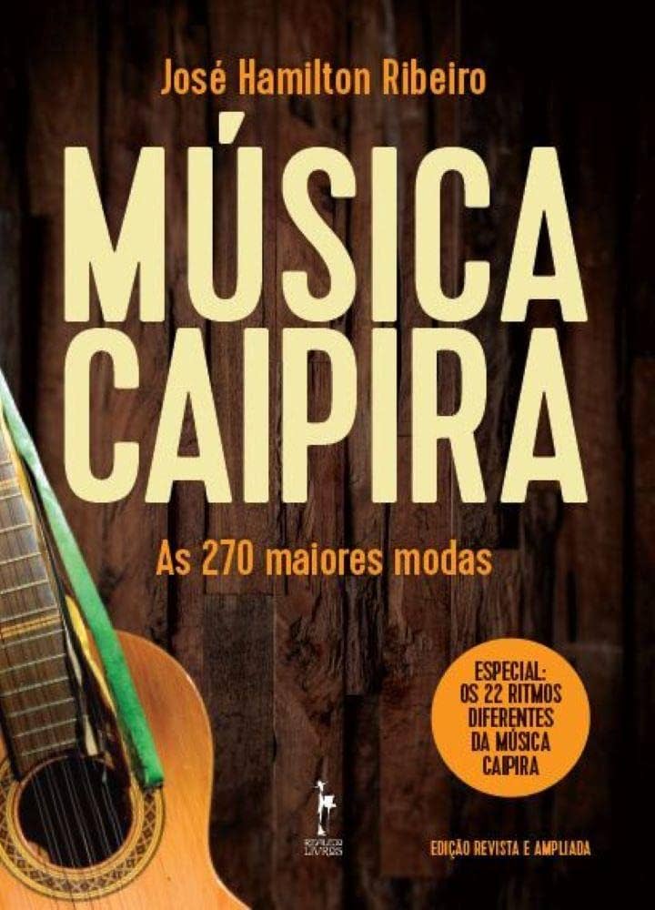 Imagem representativa da música caipira, mostrando artistas tocando violão e cantando em um ambiente rural.