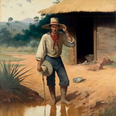 Cultura Caipira com paisagens rurais do interior paulista.