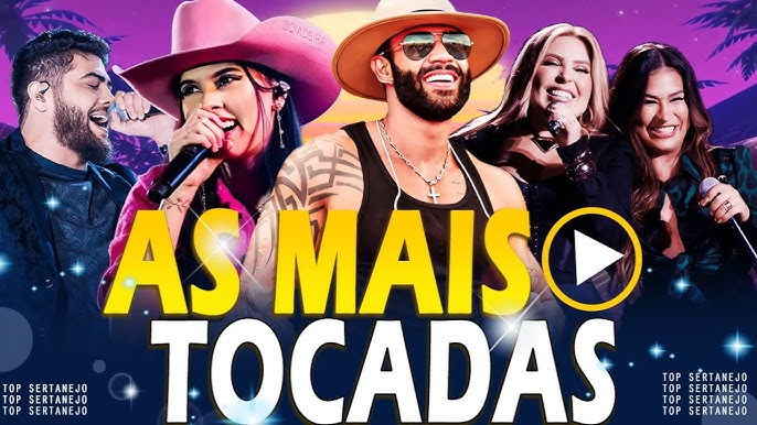 Imagem representativa da música sertaneja contemporânea, com artistas de estilo country em uma apresentação ao vivo.