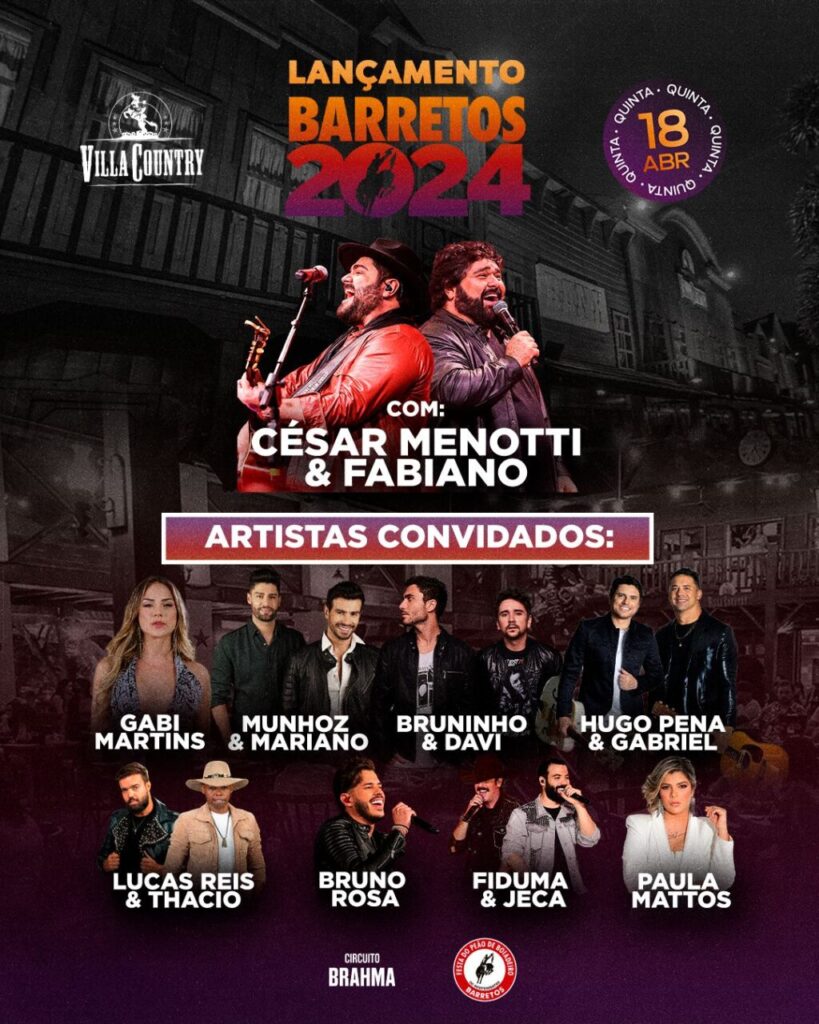 Shows sertanejos emocionam o público na Festa do Peão de Barretos