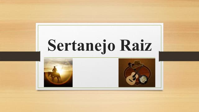 Representação do sertanejo raiz, com elementos da cultura country brasileira, como violas e chapeus de cowboy.