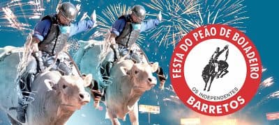 Participantes no Rodeio de Barretos 2023 mostrando a tradição country e a cultura sertaneja.