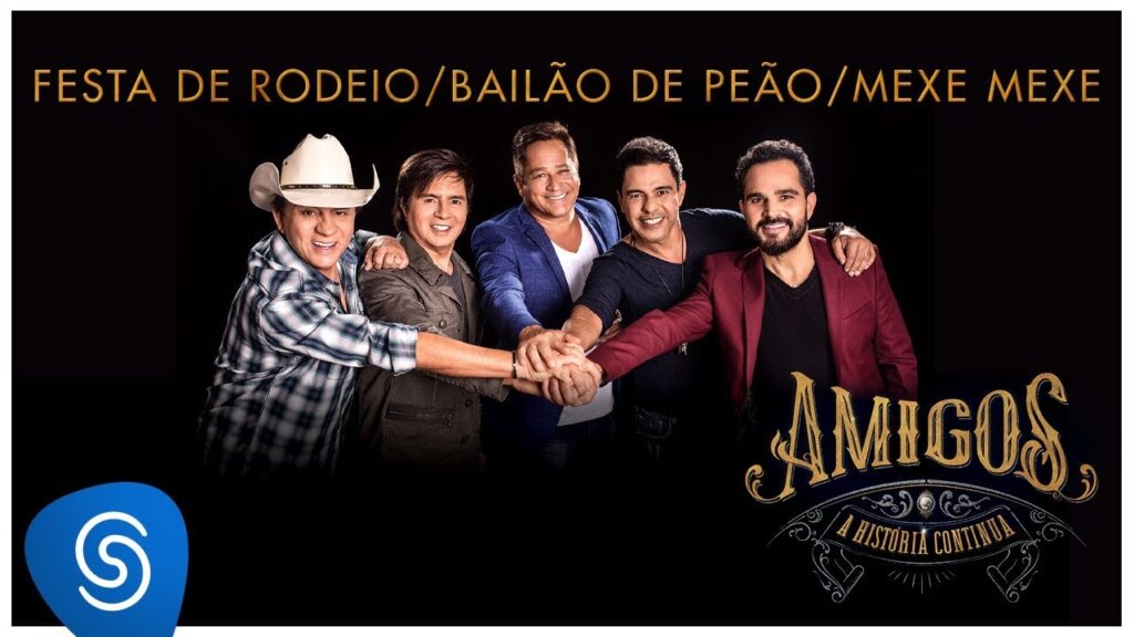 Uma animada festa de rodeio com competições e dança country.