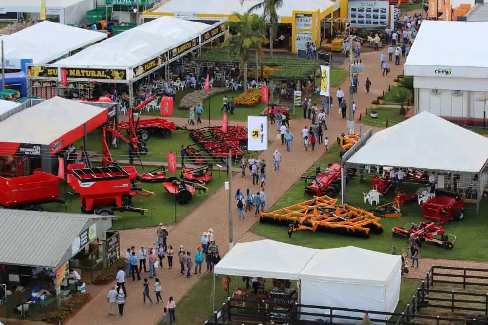 Festa agrícola com pessoas celebrando no campo