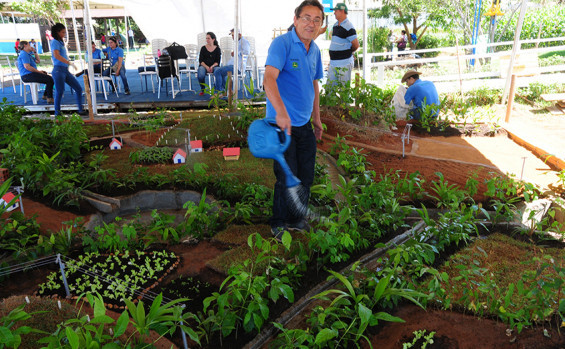 Fazenda sustentável com práticas agrícolas modernas destacando a harmonia entre natureza e produção.