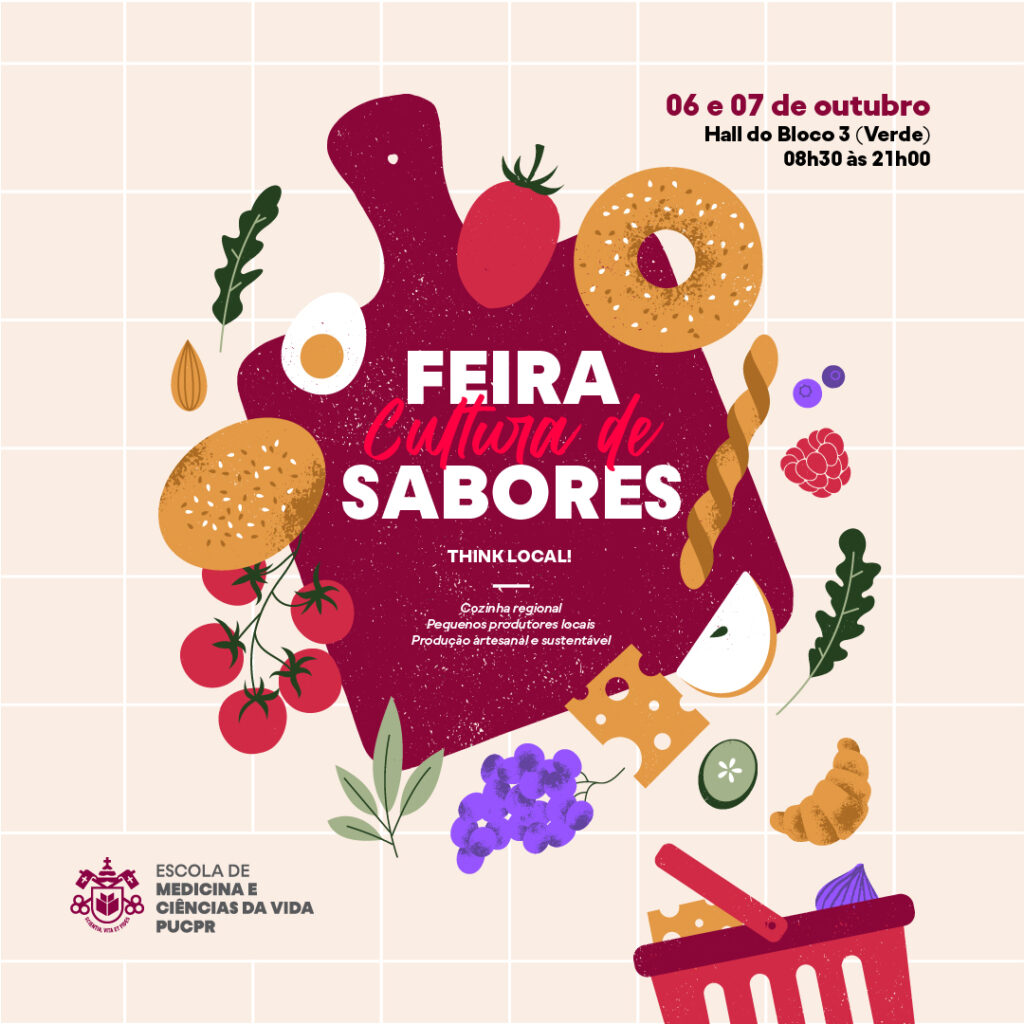 Feira Cultura de Sabores com enfoque em alimentos sustentáveis, destacando a conexão do campo e a mesa.