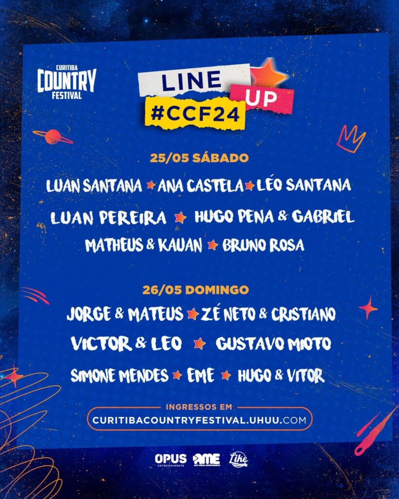 Shows Sertanejos no Curitiba Country Festival 2025