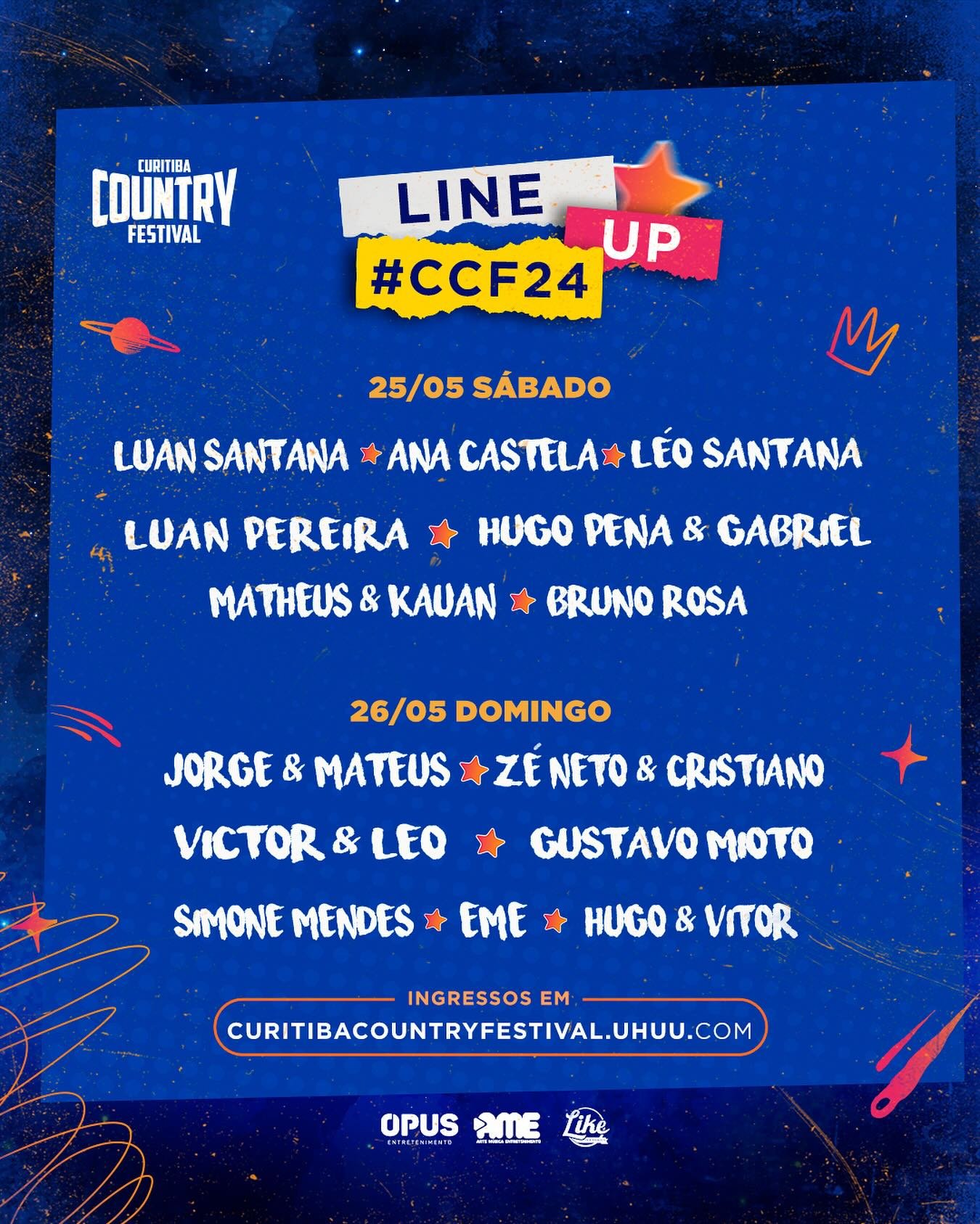 Shows Sertanejos no Curitiba Country Festival 2025