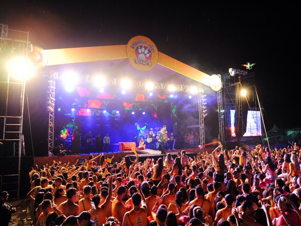 Show sertanejo ao vivo com multidão animada em festival