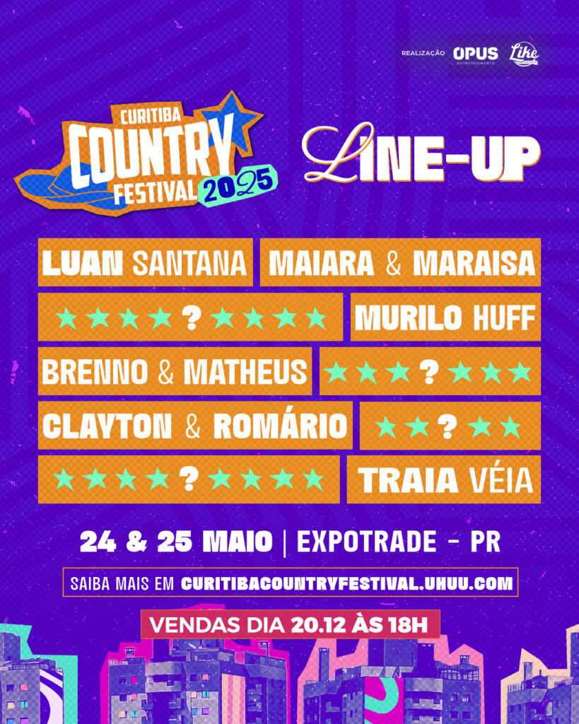 Público animado no Curitiba Country Festival com artistas sertanejos no palco
