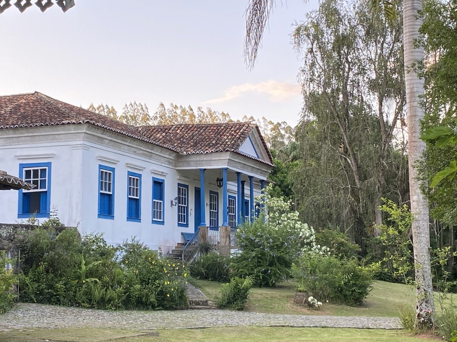 Fazenda brasileira com paisagem rural