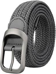 Drizzte Cintos elásticos masculinos plus size 109 a 199 cm, cinto grande e alto, Cinza clássico, 59'' (waist 50-53) | Amazon.com.br