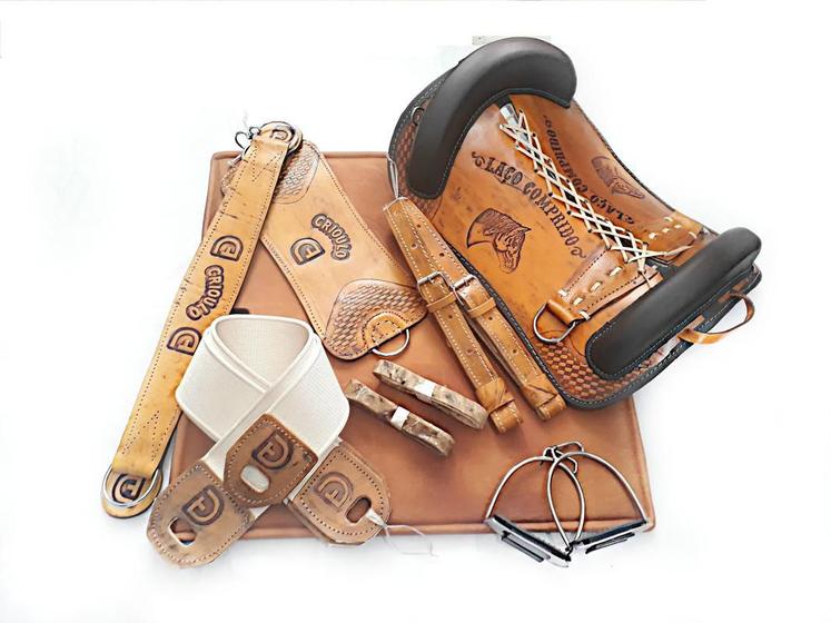 Kit Montaria 10 Peças Sela Basto Laço Comprido e Acessórios - SELARIA SERRANO - Equipamento de Montaria - Magazine Luiza