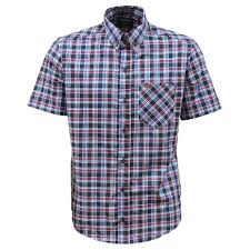 Camisa Masculina Xadrez Azul Tassa Manga Curta 33240