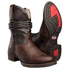 Bota Country Masculina Sanfonada em Couro Nobre Tamarindo