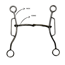 Freio Levantador Inox Bocal Bridão De Ferro Liso all.horse
