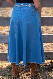 Saia Country Jeans Claro