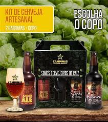 Kit de Cerveja Artesanal Com Stout + Amber Ale + copo à sua escolha - Loja de Cerveja Artesanal da Cervejaria CAMPINAS.