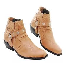 Bota Couro Legitimo Texana Country Rodeio Bico Fino Montaria Cano Curto Masculinas Feminina Unissex Couro Legitimo Artesanal Marrom em Promoção na Americanas