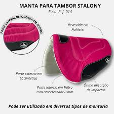 Manta Stalony Para Tambor Rosa - Ref.014